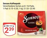 Kaffeepads Classic Angebote von Senseo bei GLOBUS Wiesbaden für 2,39 €