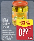 Gurkensticks im ALDI Nord Prospekt Gurkensticks von King's Crown im aktuellen ALDI Nord Prospekt für 0,99 €