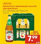 Aktuelles Apfelsaft klar, Apfeldirektsaft naturtrüb oder Apfel-Kirsch Angebot bei Netto Marken-Discount in Mannheim ab 7,99 €