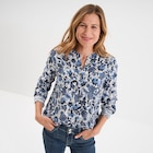 Chemise manches longues col mao blanc femme à 13,99 € dans le catalogue La Halle