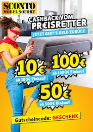 Sconto SB Prospekt für Gützkow: "CASHBACK VOM PR€ISRETTER", 1 Seite, 28.09.2024 - 18.10.2024