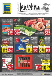 Coca Cola im EDEKA Prospekt "Aktuelle Angebote" mit 24 Seiten (Iserlohn)