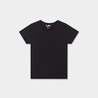 T-shirt manches courtes en coton noir fille en promo chez La Halle T-shirt manches courtes en coton noir fille dans le catalogue La Halle