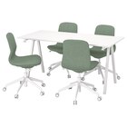 Konferenztisch und Stühle weiß/grüngrau Angebote von TROTTEN / LÅNGFJÄLL bei IKEA Pforzheim für 775,00 €