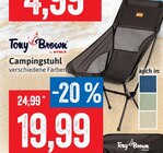 Campingstuhl Angebote von Tony Brown bei Kaufhaus Stolz Wismar für 19,99 €
