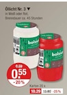 Öllicht Nr. 3 Weiß im V-Markt Prospekt Öllicht Nr. 3 Weiß von bolsius im aktuellen V-Markt Prospekt für 0,55 €
