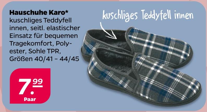 Hauschuhe Karo