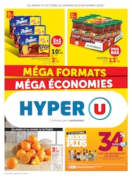 Prospectus Hyper U, "MÉGA FORMATS MÉGA ÉCONOMIES",  pages, 27/10/2026 - 08/11/2026