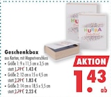 Geschenkbox für 1,43 € bei Mäc-Geiz im Angebot Geschenkbox im aktuellen Mäc-Geiz Prospekt