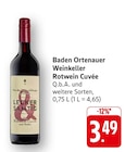 EDEKA - Baden Ortenauer Weinkeller Rotwein Cuvée Angebot im Prospekt Baden Ortenauer Weinkeller Rotwein Cuvée bei EDEKA im Prospekt "" für 3,49 €