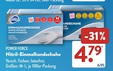Nitril-Einmalhandschuhe von Power Force im aktuellen ALDI SÜD Prospekt für 4,79 €