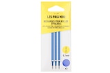 Pack de 3 recharges pour stylo gel effaçable - bleu - Les Prix Mini dans le catalogue Bureau Vallée