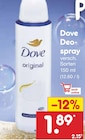 Deospray im Angebot bei Netto Marken-Discount in Münster Deospray Angebote von Dove bei Netto Marken-Discount Münster für 1,89 €