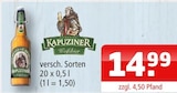 Aktuelle Bier Angebote bei Getränke Oase in Rheda-Wiedenbrück Aktuelles Kapuziner Angebot bei Getränke Oase in Rheda-Wiedenbrück ab 14,99 €