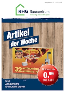 RHG Baucentrum Prospekt Artikel der Woche mit 1 Seite