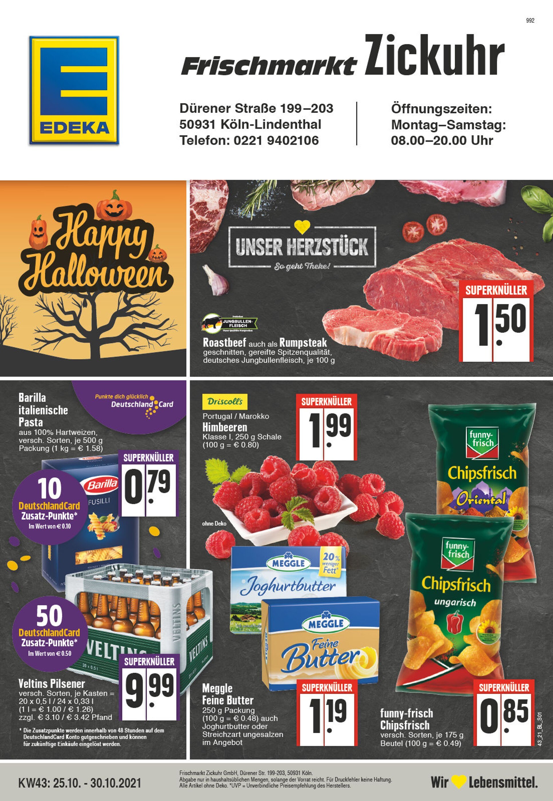 EDEKA Prospekt für Köln mit 24 Seiten EDEKA Prospekt für Köln: "Aktuelle Angebote", 24 Seiten, 25.10.2021 - 30.10.2021