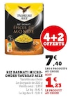 Riz basmati micro-ondes - TAUREAU AILE en promo chez Super U Tours à 7,40 €