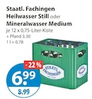 Heilwasser Still oder Mineralwasser Medium von Staatl. Fachingen im aktuellen V-Markt Prospekt für 6,99 €