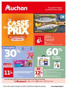Prospectus Auchan Hypermarché de la semaine "Le CASSE des PRIX" avec 1 pages, valide du 27/02/2024 au 04/03/2024 pour Issy-les-Moulineaux et alentours