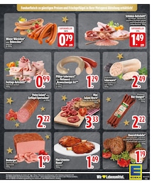 Wurst im EDEKA Prospekt "Wir wünschen Ihnen frohe Weihnachten und schöne Feiertage!" auf Seite 17