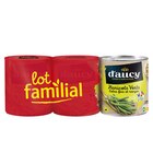 Haricots verts extra-fins et rangés "Lot Familial" - D'AUCY à 4,09 € dans le catalogue Carrefour