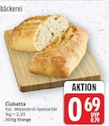 Ciabatta für 0,69 € bei E center im Angebot Ciabatta im aktuellen E center Prospekt
