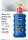 Sun Schutz und Pflege Spray im Angebot bei GLOBUS in Frechen Sun Schutz und Pflege Spray Angebote von Nivea bei GLOBUS Frechen für 10,99 €