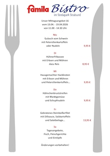 Aktueller famila Nordost Stralsund Prospekt famila Nordost Prospekt Stralsund "Aktuelle Angebote" mit 1 Seite