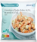 Crevettes à l'huile d'olive (4%) au persil et à l'ail ASC - Picard - Picard à Belfort Crevettes à l'huile d'olive (4%) au persil et à l'ail ASC - Picard en promo chez Picard Belfort à 8,99 €