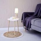 Tapis rond jute naturel contour blanc Ø90cm en promo chez Gifi Caen à 9,99 €