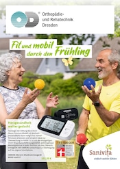 Aktueller Orthopädie- und Rehatechnik Dresden GmbH Prospekt mit Blutdruckmessgerät, "Fit und mobil durch den Frühling", Seite 1