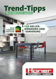 Honer Baustoffe Prospekt "Trend-Tipps FÜR DIE ENERGETISCHE SANIERUNG" für Tuningen, 10 Seiten, 24.05.2024 - 02.06.2024