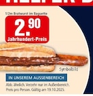 1/2m Bratwurst im Baguette von  im aktuellen Segmüller Prospekt für 2,90 €