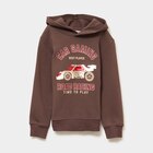 Sweat hoodie sequins réversibles marron foncé garçon en promo chez La Halle Sweat hoodie sequins réversibles marron foncé garçon dans le catalogue La Halle