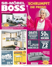 Aktueller SB Möbel Boss Prospekt mit Kleiderschrank, "SCHRUMPFT DIE PREISE!", Seite 1