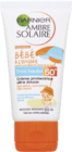 Crème solaire enfant sensitive très haute protection SPF50+ Ambre Solaire - GARNIER dans le catalogue Monoprix