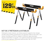 Set de 2 tréteaux ajustables - Ironside en promo chez Tout Faire Valence à 129,99 €