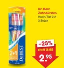 Zahnbürsten Hoch/Tief 2+1 von Dr. Best im aktuellen Netto Marken-Discount Prospekt