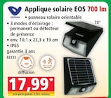 Norma Riedisheim - Promo Applique solaire EOS 700 lm Promo Applique solaire EOS 700 lm à 17,99 € dans le catalogue Norma à Riedisheim