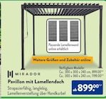 Pavillon mit Lamellendach Angebote von MIRADOR bei ALDI SÜD Darmstadt für 899,00 €