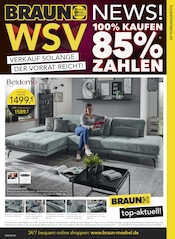 Aktueller BRAUN Möbel-Center Prospekt mit Couch, "BRAUN NEWS", Seite 1