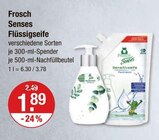 Frosch im V-Markt Prospekt Senses Flüssigseife von Frosch im aktuellen V-Markt Prospekt für 1,89 €