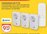 Funksteckdosen-Set 31144 im Angebot bei GLOBUS in Erlangen Funksteckdosen-Set 31144 Angebote von UNITEC bei GLOBUS Erlangen für 9,99 €