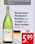 E center Raunheim - Riesling auch trocken oder Rosé trocken Angebot im Prospekt Riesling auch trocken oder Rosé trocken bei E center im Raunheim Prospekt für 5,99 €