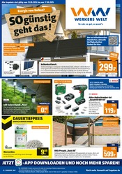 Werkers Welt Baumarkt Prospekt der aktuellen Woche mit 8 Seiten, gültig von 10.05.2025 bis 17.05.2025, in Ellerbek und Umgebung Aktueller Werkers Welt Baumarkt Prospekt in Ellerbek und Umgebung, "Energie vom Balkon? SO günstig geht das!" mit 8 Seiten, 10.05.2025 - 17.05.2025