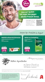 mea - meine apotheke Apotheken Prospekt der aktuellen Woche mit 4 Seiten, gültig von 01.08.2026 bis 31.08.2026, in Müncheberg und Umgebung Aktueller mea - meine apotheke Apotheken Prospekt in Müncheberg und Umgebung, "Unsere August-Angebote" mit 4 Seiten, 01.08.2026 - 31.08.2026