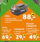 Akku 40 Volt, 4,0 Ah Angebote von Primaster bei Globus-Baumarkt Wolfsburg für 29,00 €