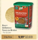 Delikatess Sauce zu Braten Angebote von Knorr bei Metro Stendal für 10,69 €