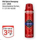 Deospray oder -stick im Angebot bei GLOBUS in Halle Deospray oder -stick Angebote von Old Spice bei GLOBUS Halle für 3,29 €