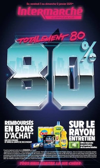 Prospectus Intermarché à Terrasson-Lavilledieu, "Totalement 80 80%", 24 pages de promos valables du 03/01/2025 au 12/01/2025